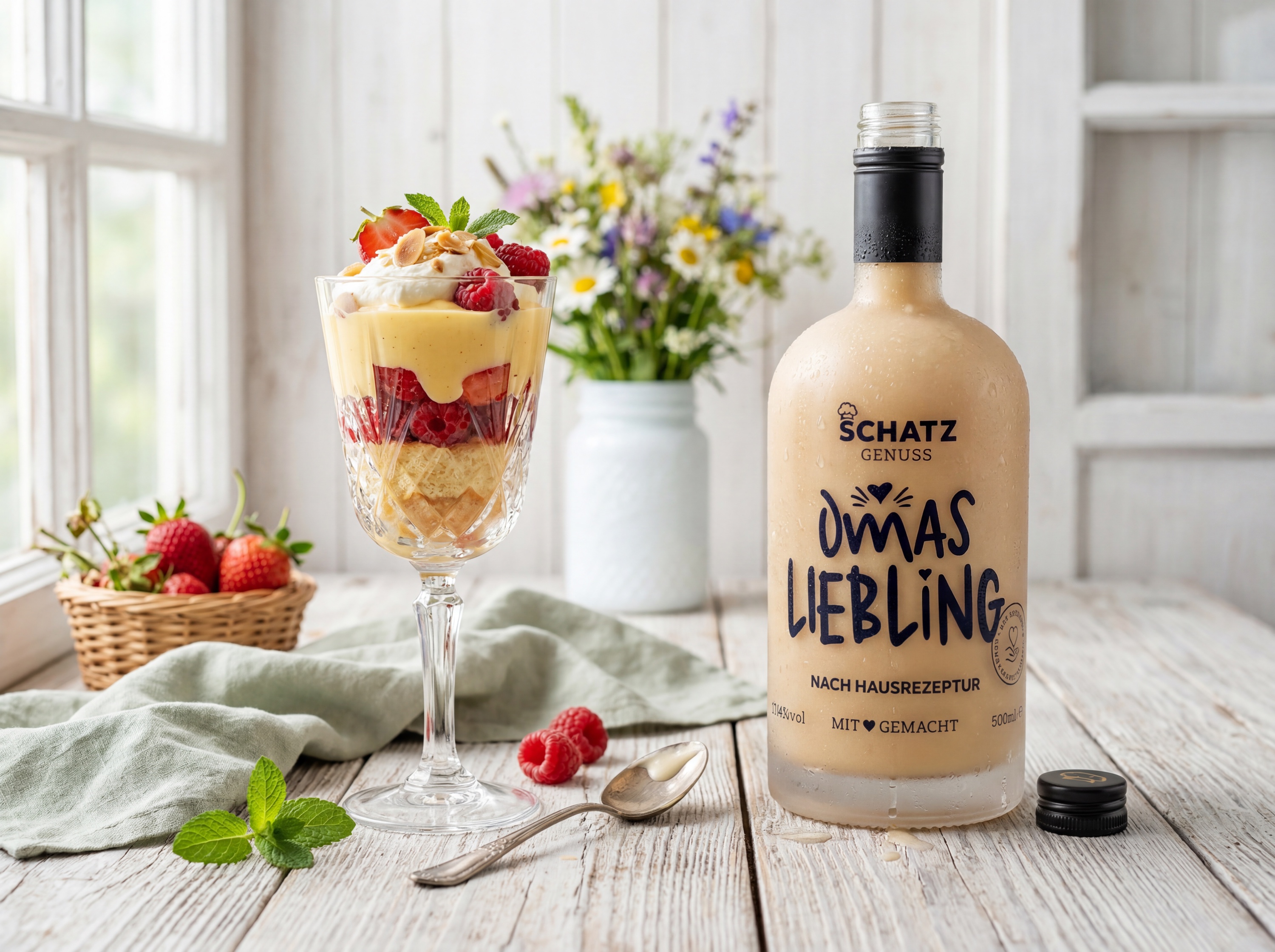 Eierlikör Trifle mit Beeren